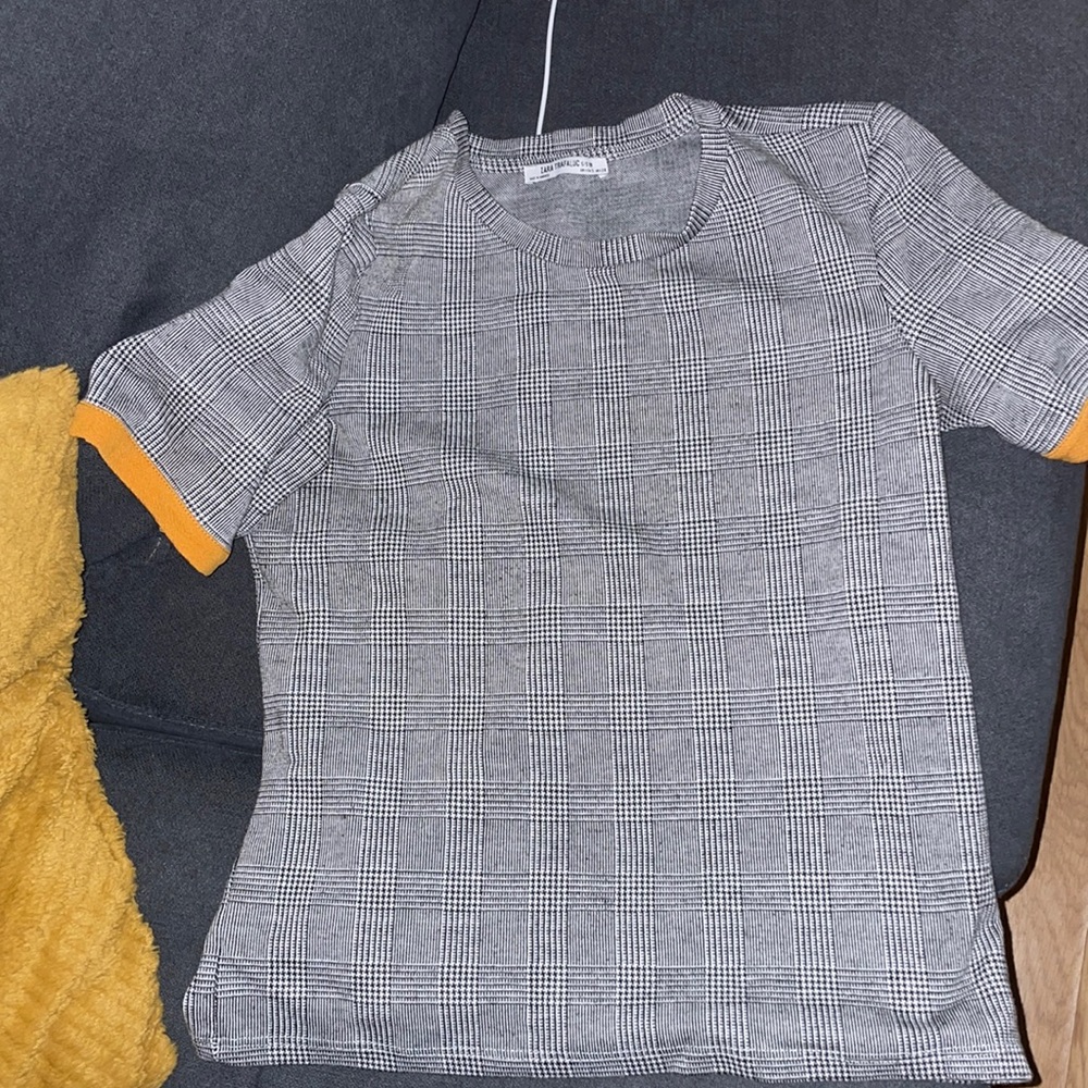 Zara Houndstooth Set (Blouse and Pants)